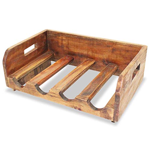 Soporte para vino de madera de caoba 16 botellas miniatura 5