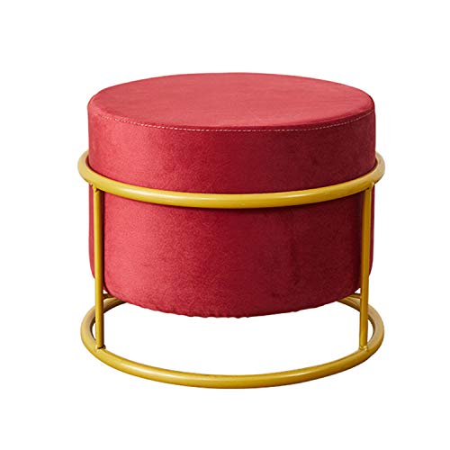 Taburete de maquillaje redondo con altura ajustable para tocador moderno 4