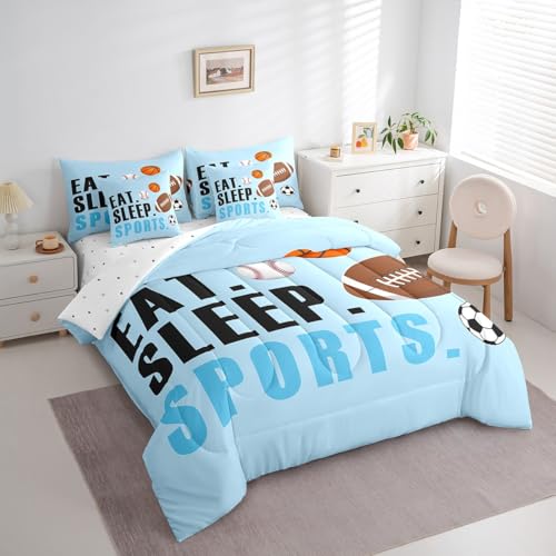 Image of Feelyou Sports Comforter Set Queen Size Kids Boys Girls