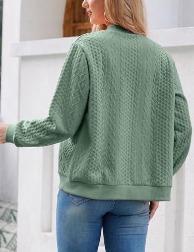 Image of WROLEM Zip Up Sweatshirts for Women Casual Outfits Cardigan Outerwear Trendy Winter Jackets Coat