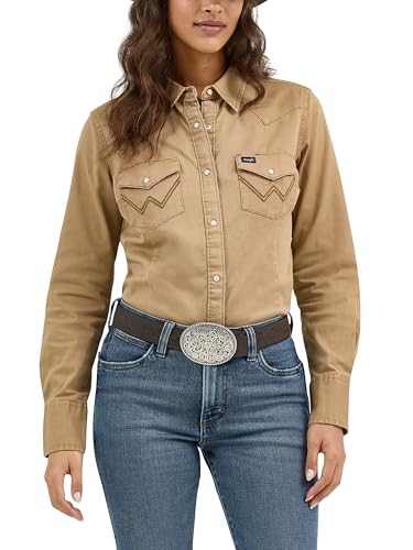 Wrangler Women's Vintage Denim Snap Shirt4