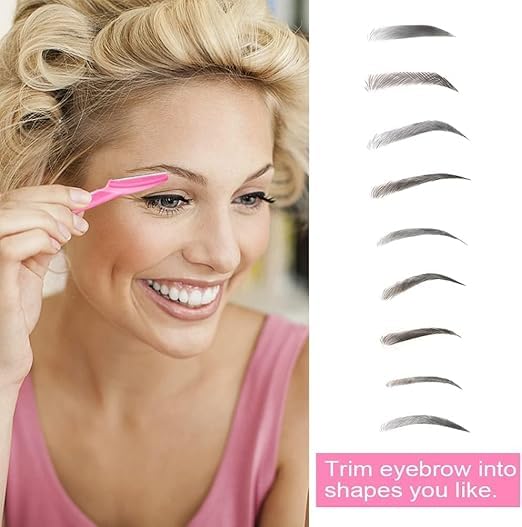 First Beauty Facial Razors for Women - Eyebrow Shaper & Face Hair Remover Blades with Protective Cap - Pack of 12 (Colorful) - Dermaplaning Tool for Smooth & Glowing Skin (Pack of 12) 3