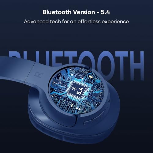 ONBIZ Premium Wired and Wireless Headphone Blue - Image 4