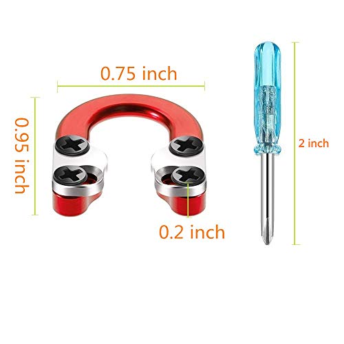 Cyyltd Archery Compound Bow D Loop, Metal U Nock Bowstring Safety Rope Bow Release Buckle, Hunting Shooting Aid Compound Bow Accessories With Extra Install Tool (Red) #TOP1