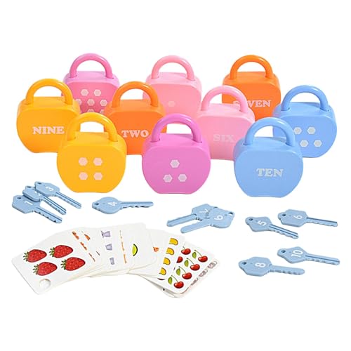 Juguetes Con Llave Con Candado, Juguetes Con Números Para Contar A Juego, Juguete Para Juego De Aprendizaje Con Cerraduras Y Llaves, Caja Fuerte Duradera, Diversión Educativa, Para Niños, Niñas
