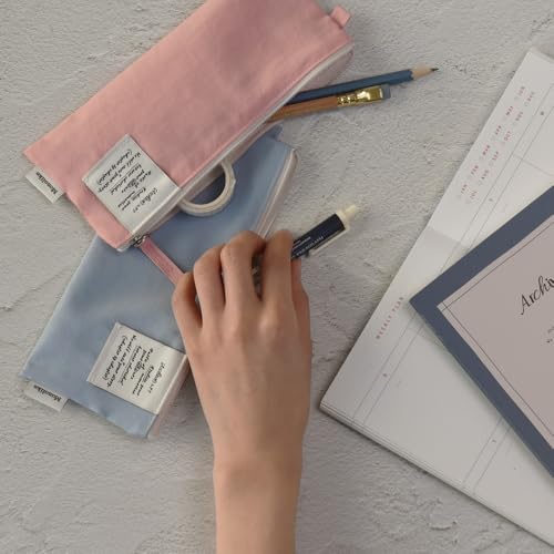 Image of Monolike Archive 247 Flat Pen Case, Sky - Pencil Pouch, Portable Pencil Bag, Pencil Case, Office Pouch case, Pen case