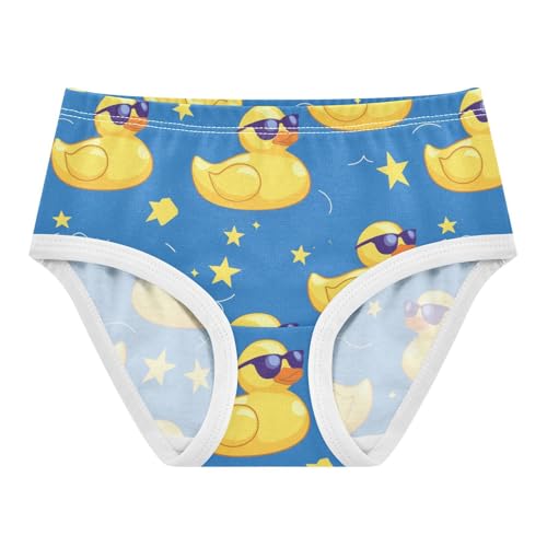 Wusikd Yellow Ducks Sunglasses Girls' Underwear Cotton Blue Girls Briefs Soft Toddler Underwear 2T