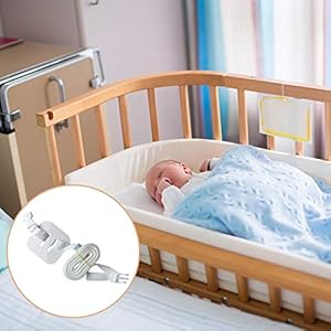 LATTCURE Gurt für Babybett, 7m Befestigung Beistellbetten Gurt für Boxspringbetten, Beistellbett Gurt,Gurt für Boxspringbetten, Beistellbett Gurt Weiß zum Andocken an das Erwachsenenbett
