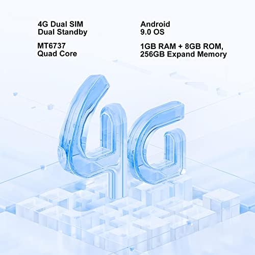 Xgody Y14, Quad Core, 4G LTE Dual SIM Unlocked Smartphone, 6.6 HD Waterdrop Display, 3000mAh Battery Android 9.0 Mobile phone, 1GB + 8GB, 256GB Extension, 5MP Camera, Face ID, UK Version (Blue)
