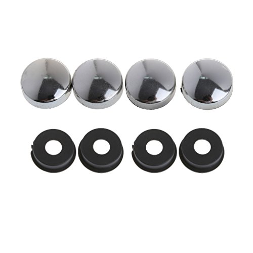 GANYKQ 8Pcs Car Truck License Plate Frame Fixed Screws Nut Caps Fastener for Locking Car
