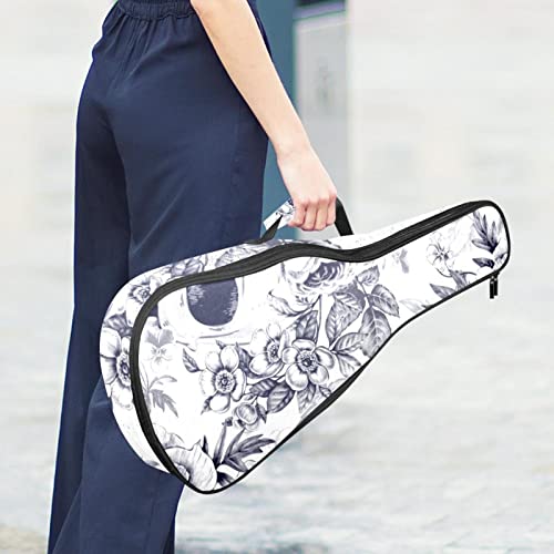 Housse de transport rétro pour ukulélé Motif roses pivoines et crânes 53,3 cm, 58,4 cm, 66 cm, double bandoulière et… - Les Beatles, Paul McCartney, John Lennon, RIngo Starr, George Harrison Housse de transport rétro pour ukulélé Motif roses pivoines et crânes 53,3 cm, 58,4 cm, 66 cm, double bandoulière et… – Image 7