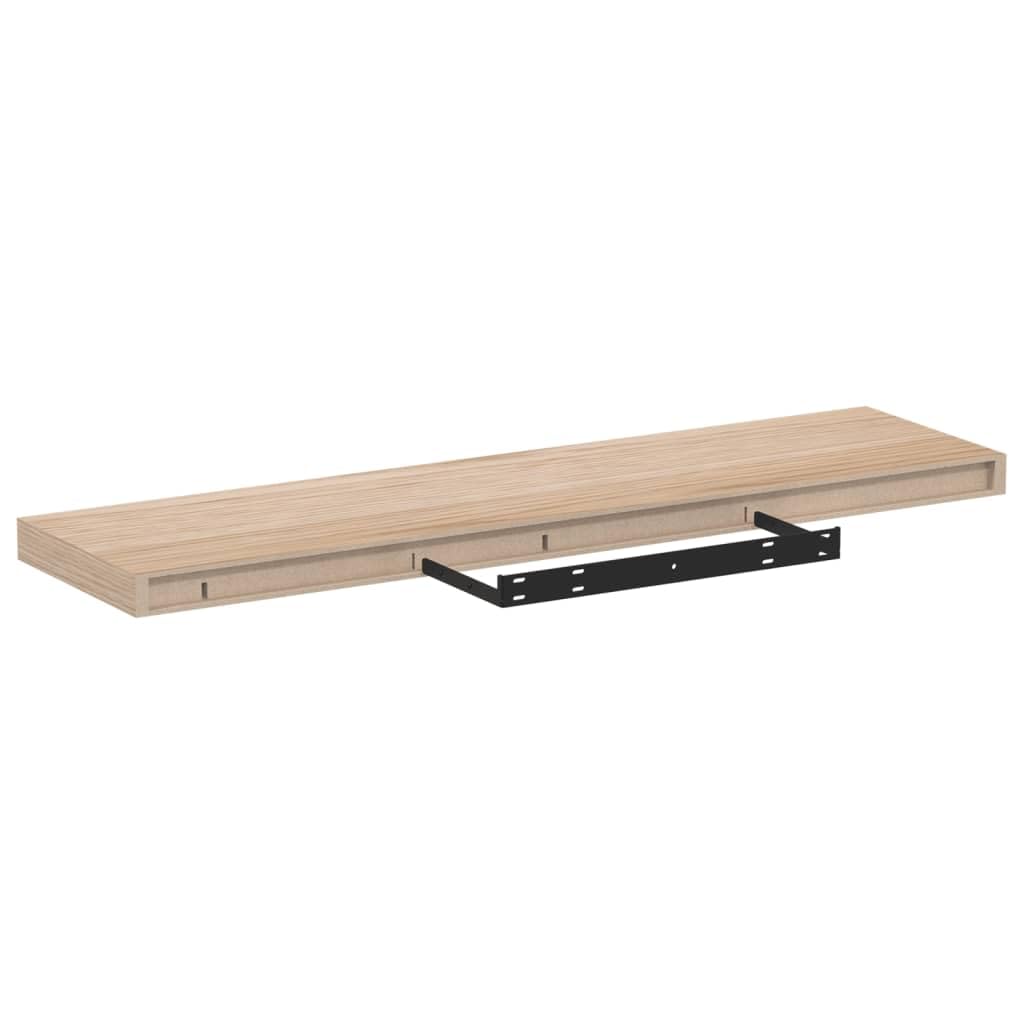 Estantería flotante de madera con chapa de roble, 90 x 23,5 x 4 cm, con soporte invisible, soporta hasta 10 kg, para salón, cocina, baño y dormitorio