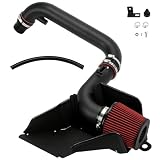 PTNHZ Aluminum Alloy 3" Cold Air Intake System Compatible with 2009-2019 Audi A3 VW Golf EOS Jetta Passat MK5 MK6 2.0L TSI Turbo