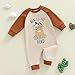Gureui Newborn Baby Girl Cowgirl Outfit Long Sleeve Romper Onesie Jumpsuit Infant Western Clothes (A Khaki, 6-12 Months)