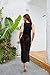 Women's Swimsuit Cover Up Mesh Maxi Dress Sheer High Split Bathing Suit Bikini Swimwear Cover Up Dress with Drawstring Black S