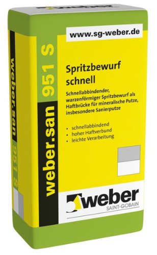 Preisvergleich Produktbild weber.san 951 S, 25kg - Spritzbewurf schnell