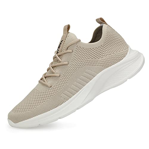 Image of VAMJAM Men's Running Shoes Fashion Sneakers - Lightweight Breathable Flying Knitting Lace Up Mesh Walking Shoes Workout Casual Sports Shoes