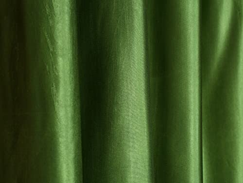 Image of DEVSANG Polyester (2 Print and 1 Solid) Grommet Curtains for Long Door 9 Feet Long Set of 3, Green