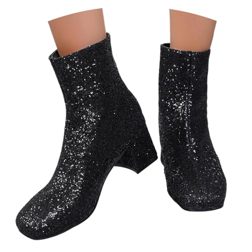 Bottes courtes d'hiver avec fermeture éclair faciles à enfiler pour faire la fête