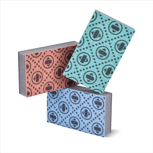 Image of Skura Style x Eva Mendes Smart Kitchen Dish Sponges (Bulk 6 Pack) | Odor Free Non-Scratch Scrub Pad | Household Scrubber for Sink, Counters, Surfaces, Pots, Pans, Dishwashing | Color-Fade Change