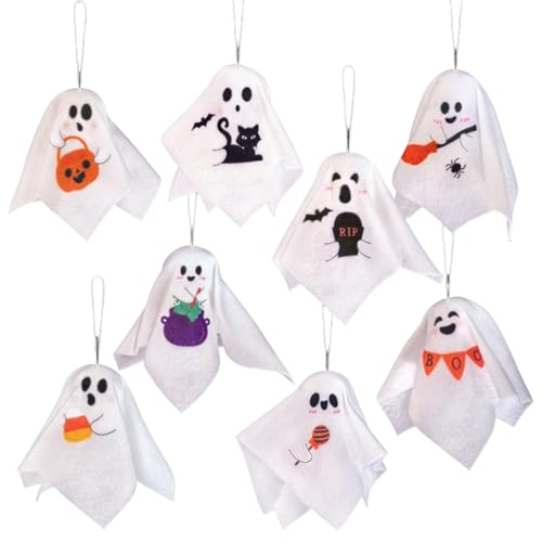 Halloween Decor Scary Hanging Lighted Ghost Halloween Light Up Ghost DIY Any Shape Ornaments Spooky Outdoor Ghosts Lights Glowing for Halloweens Tree Decorations