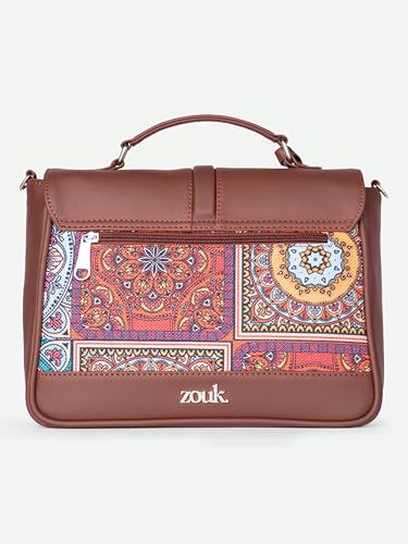 Image of ZOUK | Women's Vegan Leather | Stylish Handbag with Adjustable Strap, Top Handle |