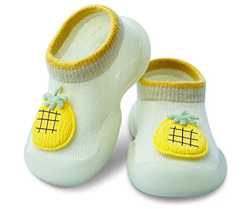 Image of Dookeh Baby Shoes Boys Girls First Walking Shoes Non Slip Soft Sole Sneakers Toddler Infant Babygirl Sock Shoes…