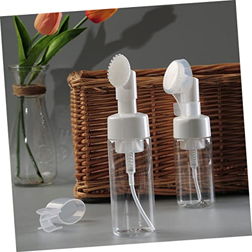Minkissy 12 Pcs Cleansing Mousse Bottle Cosmetic Travel Containers Foam Pump Bottle Travel Containers For Toiletries Face Cleaning Brush Manual Face Brush Facial Cleansing Brush Manual Soap #TOP3