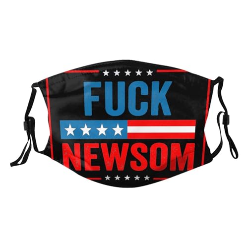 Fuck Newsom Adult Dust Mask Adjustable Dust Face with 2 Filter20
