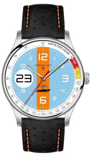 AEROLUFT - Orologio Racing Uomo Le Mans 1984, Cassa 42 Mm Acciaio 316L, Quadrante Joest Racing New Man, Movimento Giapponese