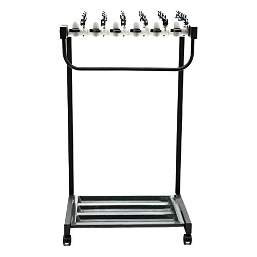 Paragüero pesado con cerradura, soporte de paraguas de metal con ruedas, para piscina, centro comercial, entrada de ascensor, decoración interior gris, decoración del hogar y (tamaño : L)