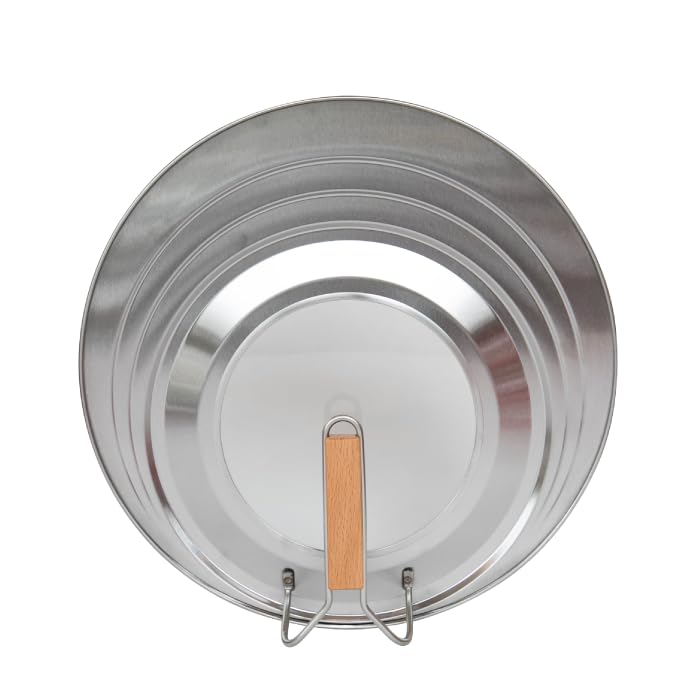 Kyoto Utensil Durable Stainless Steel Frying Pan Cover for Visible Contents 9.4-11.8 inches (24-30