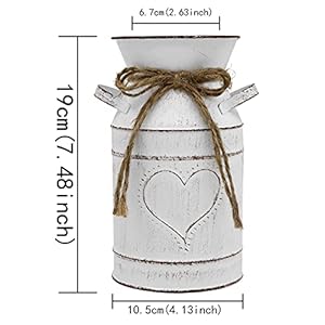   Rustic-Galvanized-Milk-CanWhite-Farmhouse-Decor-Metal-Flower-Vase-for-Kitchen-Bathroom-Home-Weddings-Office-78-H