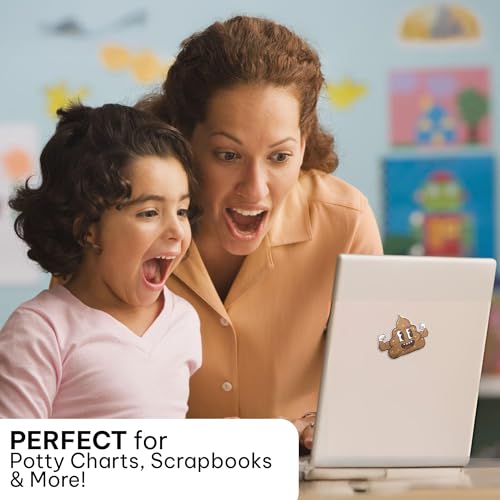 Image of 3PCS Potty Training Sticker for Kids | Funny Poop Emoji Sticker, Waterproof Vinyl Decals for Notebook, Water Bottles, Scrapbooking, Potty Training
