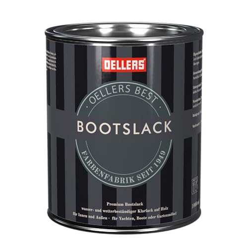 OELLERS Bootslack, 1 Liter, farblos matt, Yachtlack, Schiffslack, Möbellack, Treppenlack, Holzlack