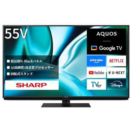 V[v 55V^ 4K t er AQUOS 4T-C55FN2 N-Blackpl VAI Google TV