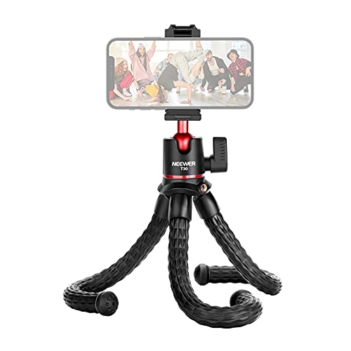 NEEWER Trípode Flexible con Remoto, Mini Cámara Teléfono Trípode Soporte Vlog Selfie Stick con...