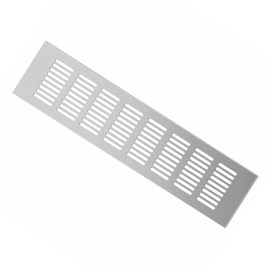 Tgdgfkias Onecolor Vent Cover For Walls, Air Vent Grille Cover Aluminum Alloy Silver 200X(200-800) Mm For Shoe Cabinet Ventilation(200X250 Mm)