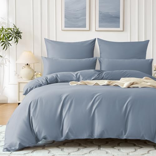 SOULFUL Housse de Couette 240 x 260 Satin de Coton avec 2 Taies d'oreiller 65x65 cm - Soyeux et...