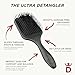 Denman Tangle Tamer Ultra (Black) Detangling Paddle Brush For Curly Hair And Black Natural Hair - use with both Wet & Dry Hair, D90L