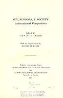 Sex, Schools, & Society: International Perspectives 0876951558 Book Cover