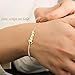 Custom 14k Gold Name Bracelet - Handmade Script Font Personalized Initial Letter Bracelet for Weddings, Moms, and Friends