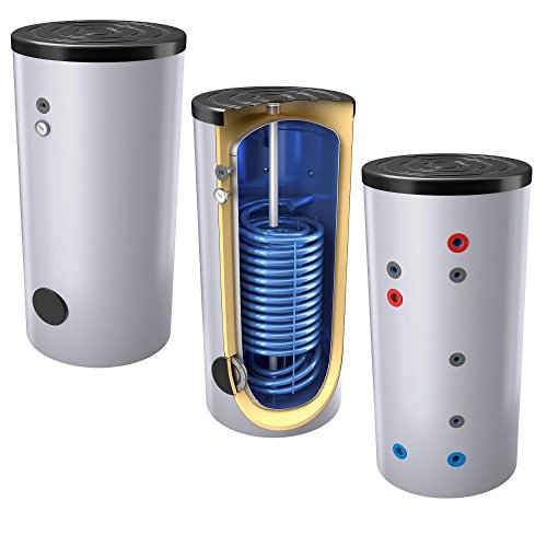 Preisvergleich Produktbild 300 Liter emaillierter Hochleistungs-, Warmwasserspeicher / Trinkwasserspeicher / Wärmepumpenspeicher, EEK B, mit 1 doppelt gewickelten Wärmetauscher, inkl. Isolierung, Magnesiumanoden und Thermometer