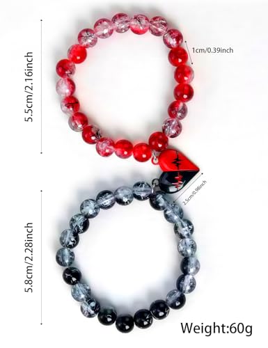 MIFX 1 set Couples Matching His and Hers Friendship Heart Bracelets Jewelry2
