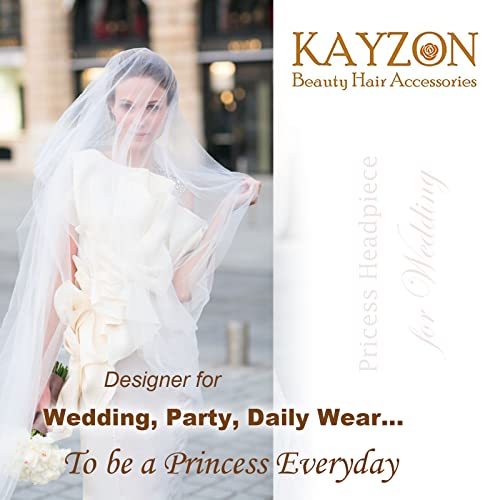 Kayzon Wedding Hair Accessories For Kids, Flower Girl Hair Accessory, Princess Headpiece White Flower Headband Pearl For Girl And Flower Girls Cute Bridal Wedding Hair Band, Women's Fashion Headbands #TOP3