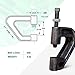 Highcraft PCLMPPL38-5 Heavy Duty Industrial Purlin Beam Clamp for 3/8'' Rod Max Load 400 lbs Uncoated Iron (5PK), Black