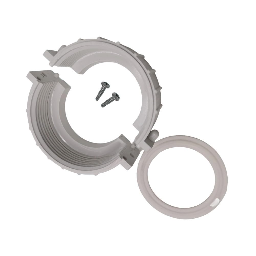 KiraKira Zestaw 2 nakrętek do podgrzewaczy z pierścieniami uszczelniającymi HydroQuip Spa Builders, średnica wewnętrzna 5,8 cm, zestaw naprawczy ABS