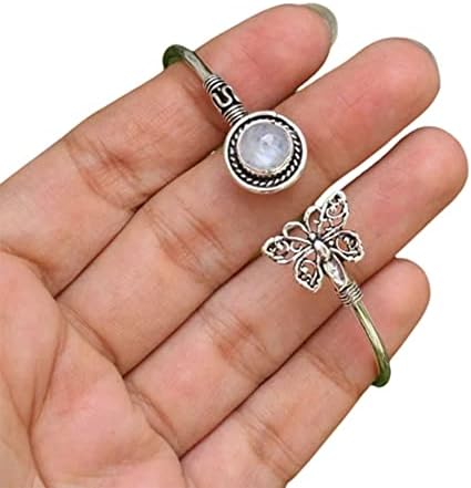 Rainbow Moonstone Bracelet, 925 Sterling Silver Bracelet, Moonstone Butterfly Cuff Bracelet For Women, Bangle Bracelet, Bohemian Butterfly Bracelet, Bracelet With Stone, Cyber Monday Gift