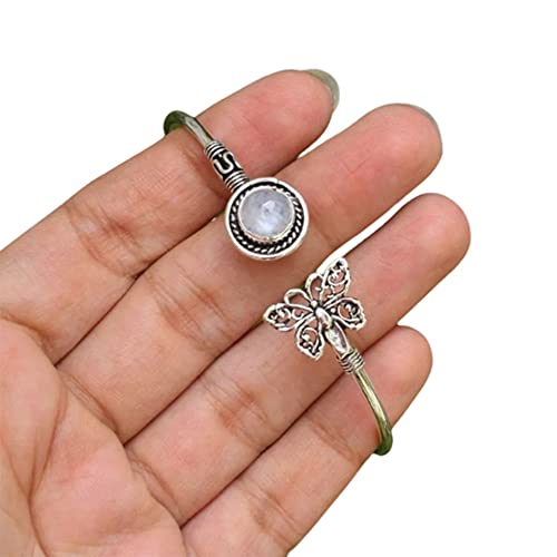 Rainbow Moonstone Bracelet, 925 Sterling Silver Bracelet, Moonstone Butterfly Cuff Bracelet For Women, Bangle Bracelet, Bohemian Butterfly Bracelet, Bracelet With Stone, Cyber Monday Gift #TOP3