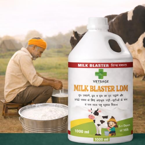 Image of Milk Blaster LDM Cattle Feed Supplement, Nutritional Mineral Mix and Additive for Dairy Livestock and Large Animals for Use in Daily Feed Rations | 1000 ml